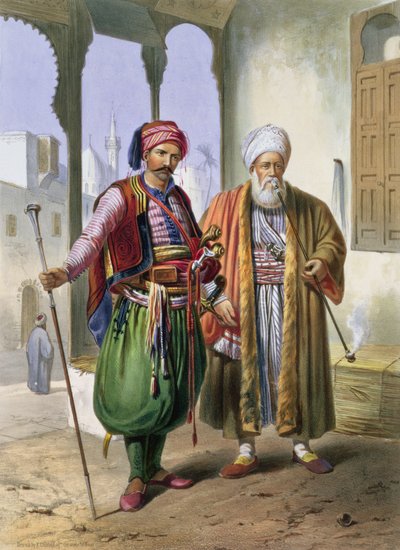 Un janissaire et un marchand au Caire, illustration de 